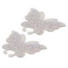 Crystal Butterfly Sticker Shiny Adhesive Hot Rhinestone for Decoration Clothing Automobile ComputerAB Color