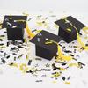 50Pcs Graduation Hat Candy Boxes with Tassels Square Chocolate Goodies Snack Paper Storage Boxes Party Favors Treat Packaging Boxes