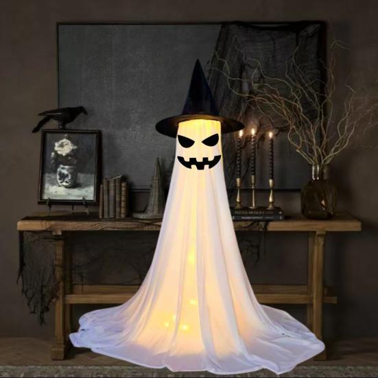 Halloween Ghost Decoration with LED Light Large White Scary Light Up Ghost