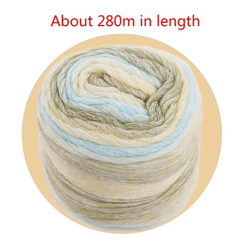 652F Пряжа из кашемира и шерсти с секционным крашением Радужная пряжа Пряжа для вязания Пряжа для вязания крючком DIY Материал для изготовления шерстяной одежды