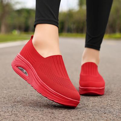 Белые летние сетчатые спортивные рокеры на платформе и среднем каблуке Туфли для медсестер Туфли для танцев на мягкой подошве Легкие белые туфли для женщин