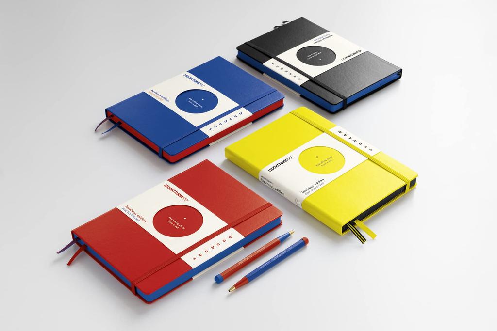 LEUCHTTURM1917 Bauhaus Блокнот Точечная сетка A5 Синяя точка Черный 359617