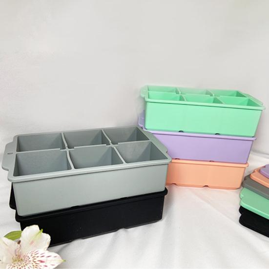 Квадратные 6 сеток «сделай сам», чтобы избежать порчи, быстрозамораживаемый лоток для льда, коробка, аксессуар для бара, лоток для формы для льда