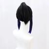 Kimetsu No Yaiba Shinobu Kocho Синтетический женский парик для косплея, короткий черный, синий Ombre Demon Slaying CorpsO