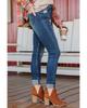 Button Fly High Waist Skinny Jeans