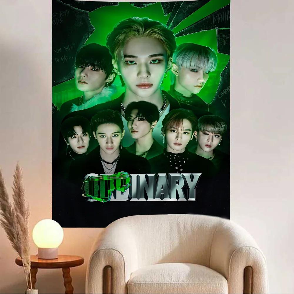 K-kpop Stray Kids Напечатанный Большой Настенный Гобелен Дешевый Хиппи Настенный Подвес Бохо Настенные Гобелены Мандала Домашний Декор