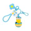 Adorable Cartoon Minion Keychain Silicone Key Ring Cute Gift For Women And Kids