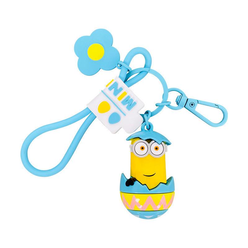 Adorable Cartoon Minion Keychain Silicone Key Ring Cute Gift For Women And Kids