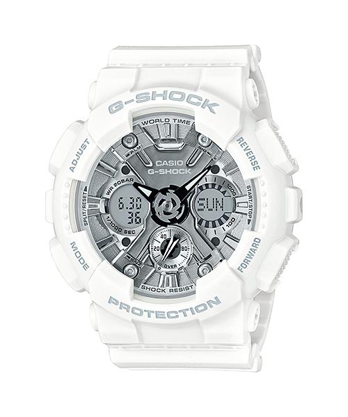 Casio Мужские кварцевые часы с цифровым дисплеем, водонепроницаемые до 200 м, ударопрочные, из смолы GMA-S120MF-7A1