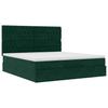 Ottoman Bed with Mattress Dark Green 180x200 cm Velvet