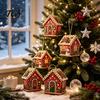 Ручная сборка Модель DIY Рождественский Подвесной Кулон Картина из Искусственного Жемчуга, Набор, 3D Бусины Пряничный Домик, Товары для Праздничного Празднования, Миниатюрный Дом