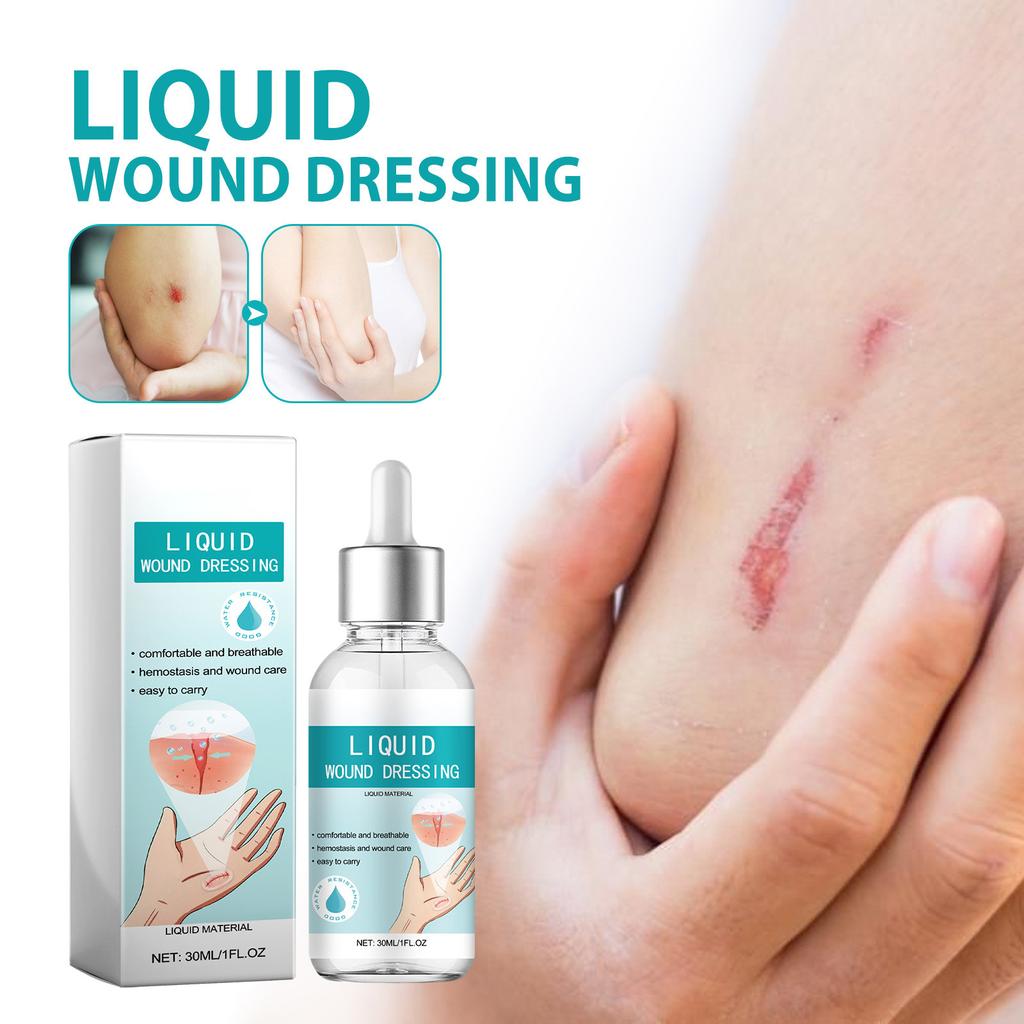Жидкие капли для повязки; Жидкий шовный материал для ран; Клей для заживления ран, уменьшающий и изолирующий водонепроницаемый и воздухопроницаемый 30 мл