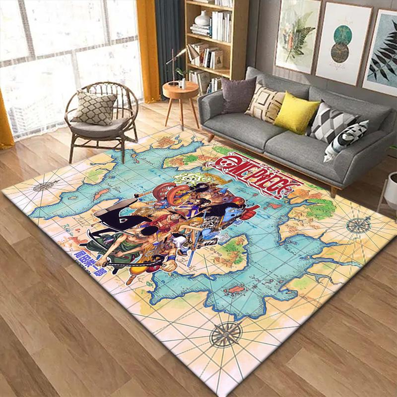 Коврик-игровое поле One Piece для гостиной, спальни, дома, декора дивана, детский нескользящий коврик для пола