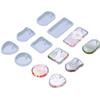 6pcs DIY Keychain Pendant Silicone Mold Set Crystal Epoxy Resin Mold Round Rectangle Pendants Jewelry Making Casting Mould