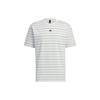 Straight-Leg Logo Stripe Casual Short Sleeve T-Shirt Men Tops White HS4382