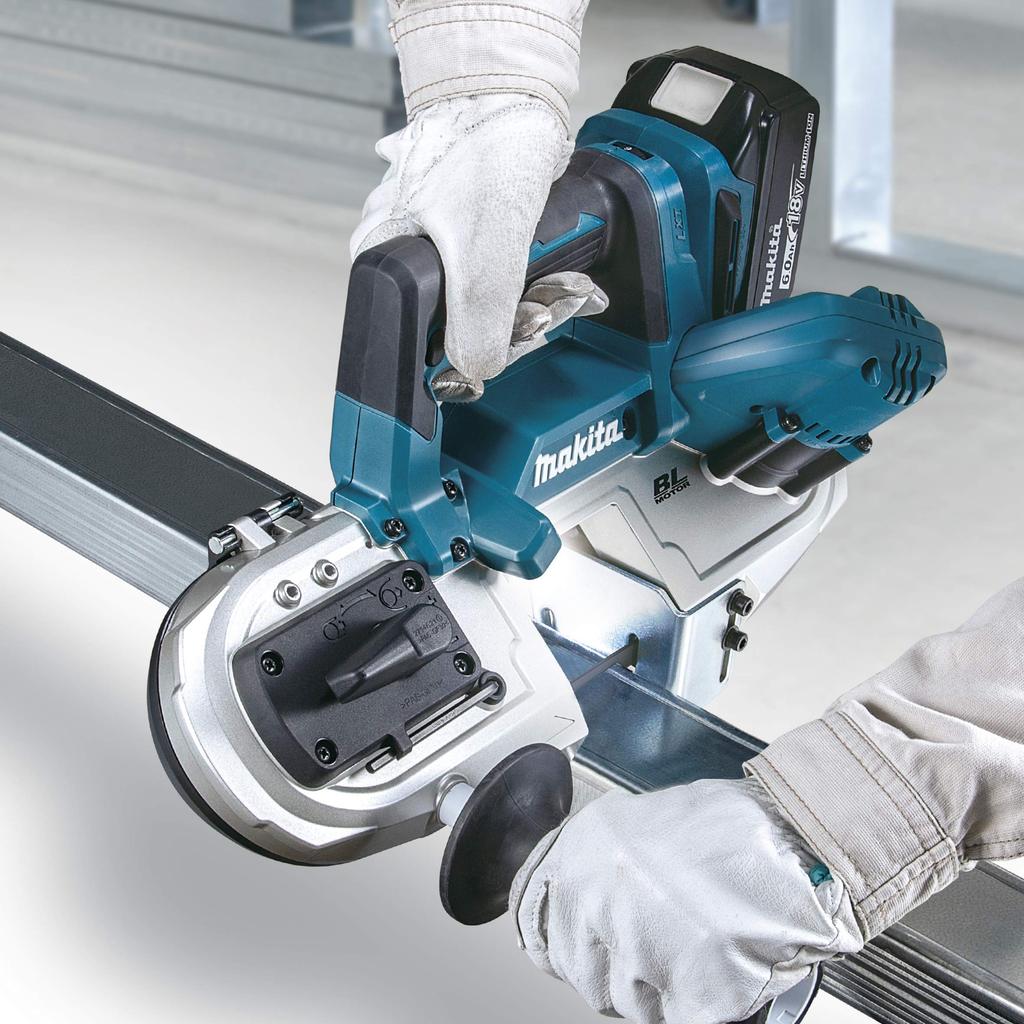 Makita PB183DRGX Cordless Portable Band 18V Includes Two and Case Batteries and Saw, 6Ah, Batteries, Charger, (for Charger)