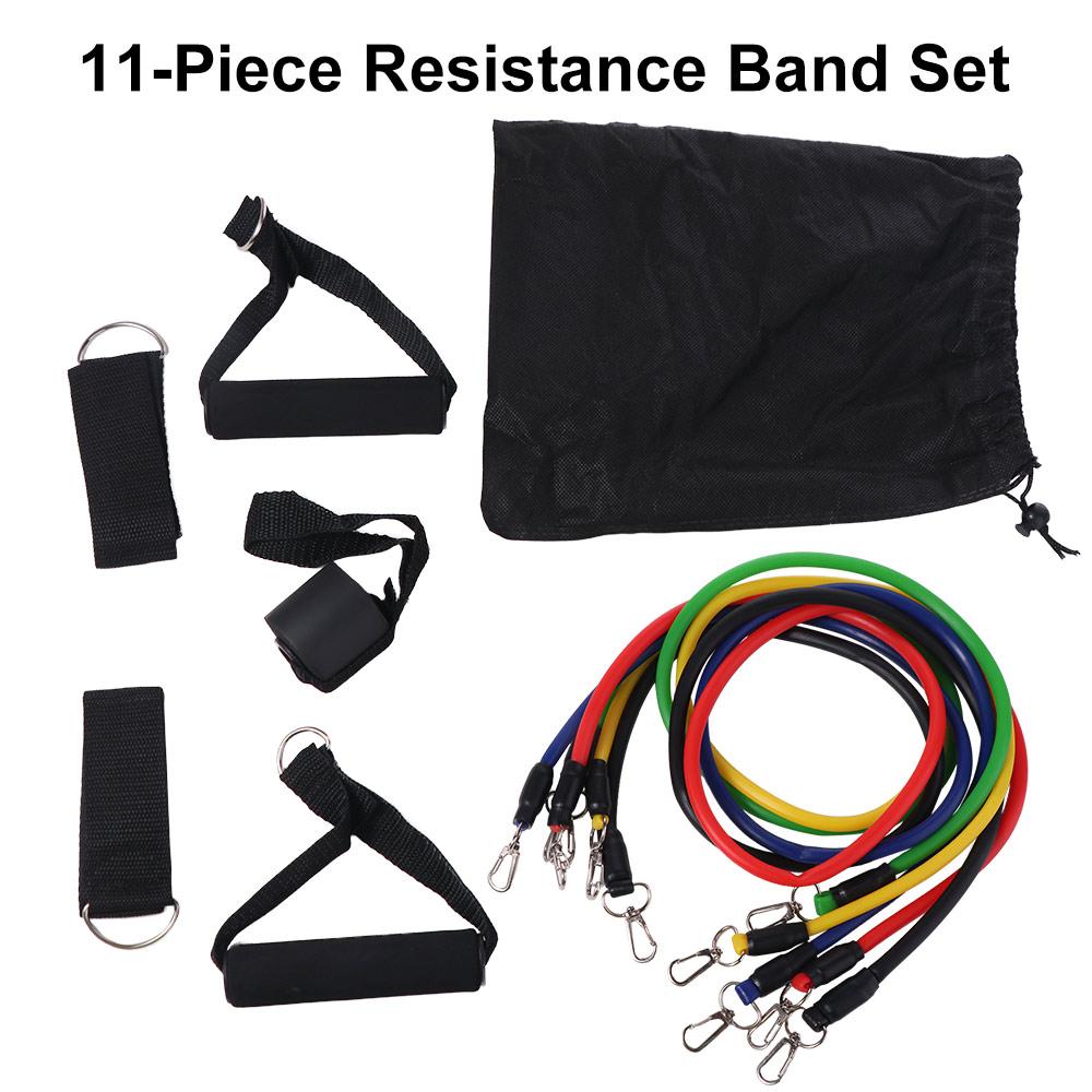 Набор из 11 шт./набор эластичных TPE жгутов с защитой от разрыва, прочный набор тяговых жгутов, фитнес-оборудование