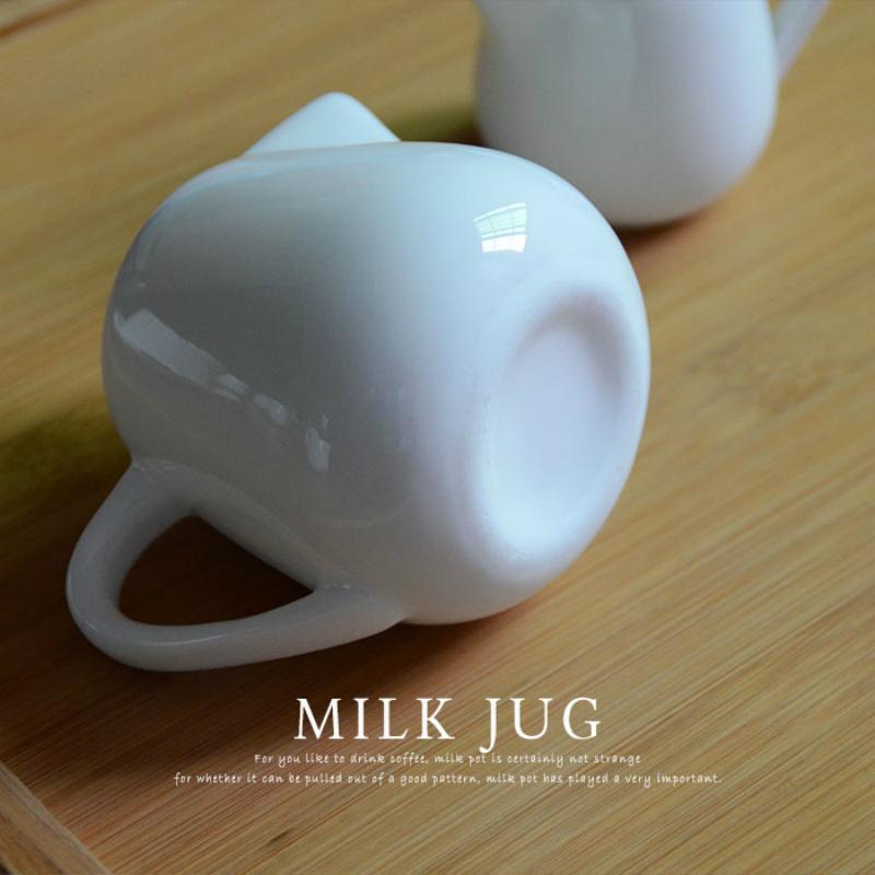 White Mini Milk Jug Cafe Barista Espresso Coffee Maker Accessories Cappuccino Coffeeware Afternoon Tea Pitcher Cup Wholesale