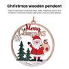 Рождественское деревянное подвесное украшение, полый Санта-Клаус, олень, снеговик, многоразовое украшение для рождественской елки, кулон для вечеринки