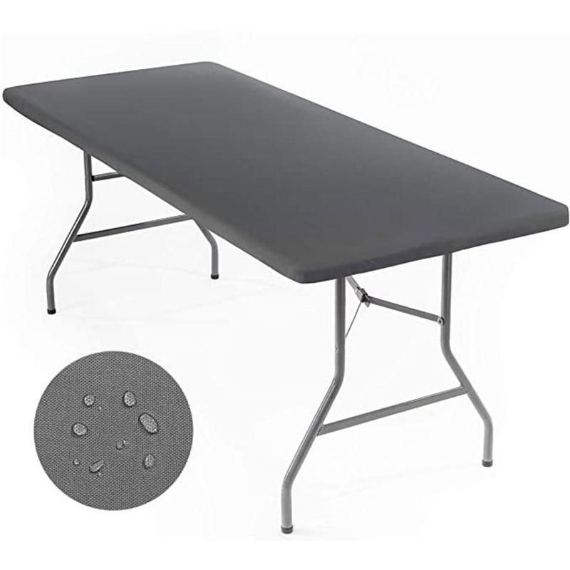 Outdoor Indoor Rectangular Rectangle Outdoor Indoor Tablecloth Elastic Edged Tablecloth Wipeable Table Cloth Table Cover Patio Kitchen