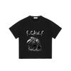 Oversized T Shirt Black F Caw F Raven Graphic Print Casual Streetwear Top for Men and Women