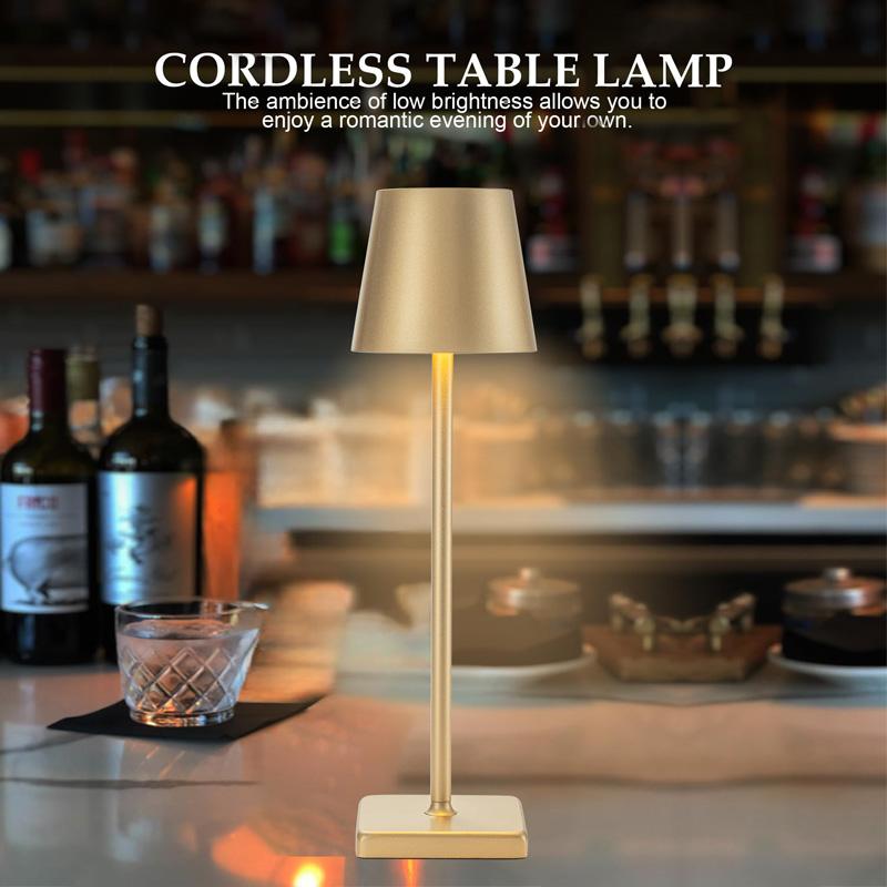 LED Desk Lamp Usb Rechargeable Table Lamp Bar Restaurant Ambiance Wireless Touch Lamps Waterproof Led Lights Bedroom Decor Light