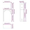 VidaXL Derivation Supports for Barn Doors 5 Pcs Flat Rails 4009760