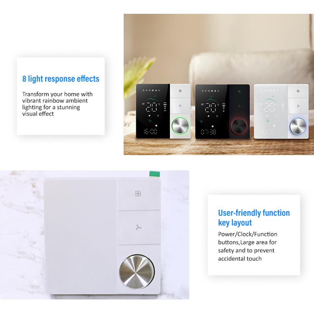 WiFi Термостат Кондиционер Контроллер Температуры и Влажности USB Питание Сенсорный ЖК-экран Google Home Alexa