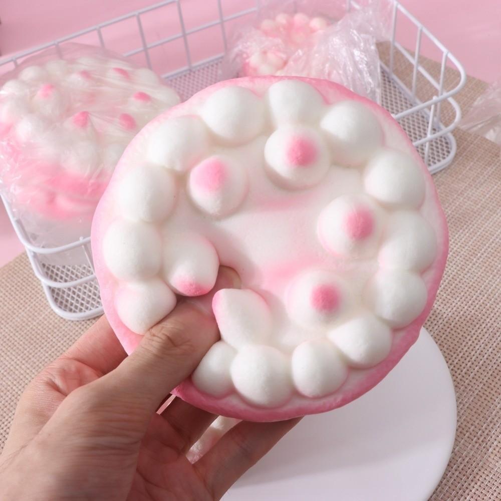 PU Squishy Fingertip Toy Simulation Raspberry Birthday Cake Relieve Stress Toys Squeeze Toy Child