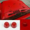 Engine Hood Rubber Head Decor Cover 2* For Jeep Wrangler JK 2007-2018 Bright Red