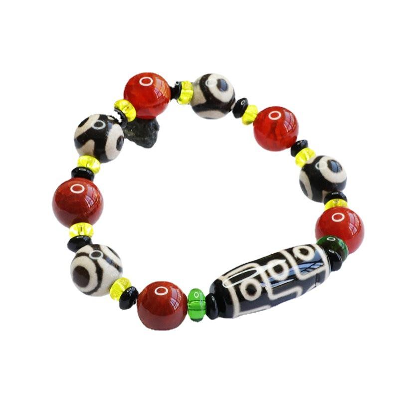2026 Dzi Bead Red Agate Bracelet Chalcedony Jewelry Factory Live Delivery S2040407
