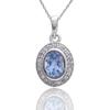 Natural Aquamarine Oval Cut Gemstone Fine Pendant ~925 Sterling Silver Pendant For Mother Wife Fiance