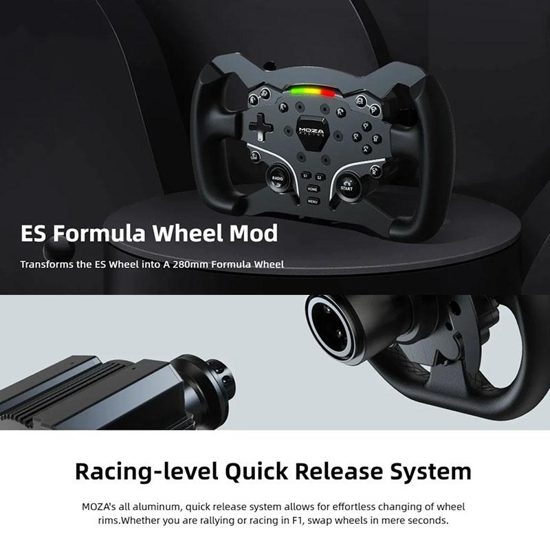 R5R3Racing Simulator Steering 280mm Aviation Grade Aluminum Body Specially Designed and Adapted for theES Wheel Body Accessories