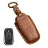 Кожаный 2/3/4 кнопки для Toyota Camry CHR Corolla RAV4 Avalon Land Cruiser Prado Prius 2017 - 2022 Чехол для ключа автомобиля Кожаный брелок для ключей