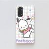 KT75 милый чехол Pochacco для Samsung A04 A14 A23 A34 A54 M23 M33 M52 M53 Realme 10 9 C30S C35 C55 VIVO Y02S Y21 Y33S Y51 X80 Pro прозрачный чехол