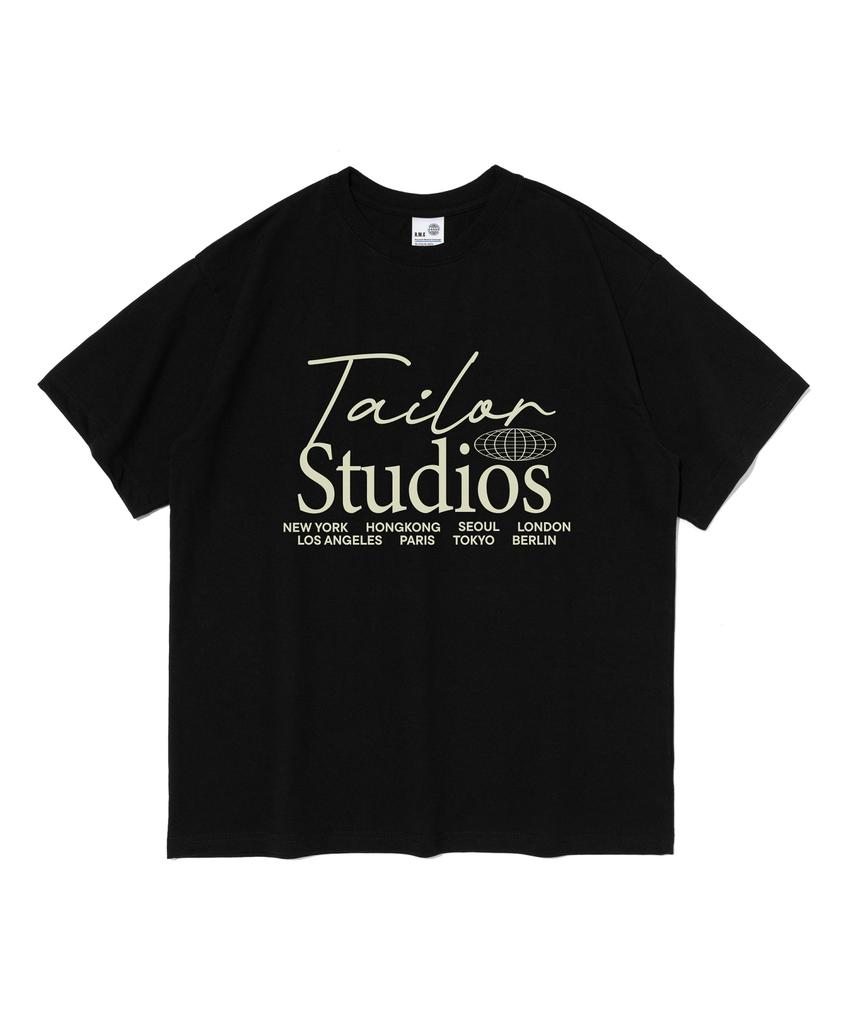 TAILOR STUDIO Городская оверсайз футболка с коротким рукавом (черный)
