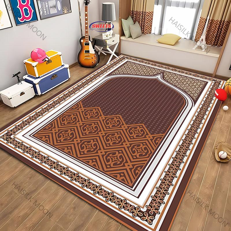 17 Стилей Исламский Молитвенный Коврик для Мусульман Рамадан Мягкий Мужской Молитвенный Коврик Портативный Ковер для Детской Спальни Коврик для Ежедневной Молитвы Подарки на Ид аль-Фитр