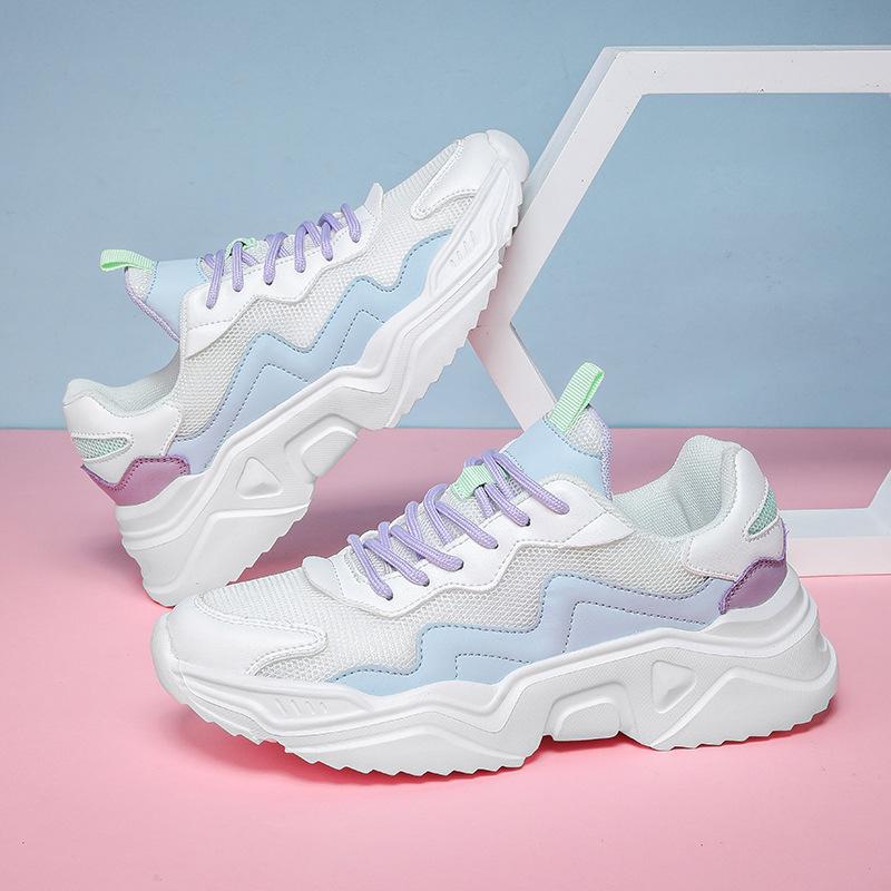 Новые женские кроссовки на толстой подошве Spring Mesh, дышащие кроссовки с толстой подошвой, женские повседневные туфли на платформе, кроссовки Zapatos Mujer