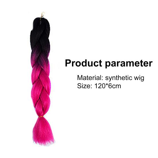 Градиентный цветной парик для женщин, плетеное наращивание волос для клуба