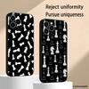 Шахматный стильный ретро-узор Дизайн Чехол для телефона Для iPhone 16 16e 15 14 13 12 11 Plus Mini Pro Max Мягкий черный Ударопрочный Чехол