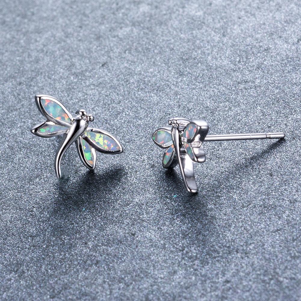 New Blue Dragonfly Earnail Earrings Cute and Sweet Animal Earrings