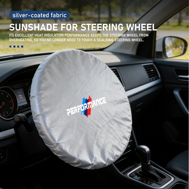 Car Steering Wheel Sun Shade Cover Silver Coated Cloth Heat Protection For BMW M M3 X5 X1 X3 E46 E90 E39 F10 F20 F30 G20 E36 E34 BA2