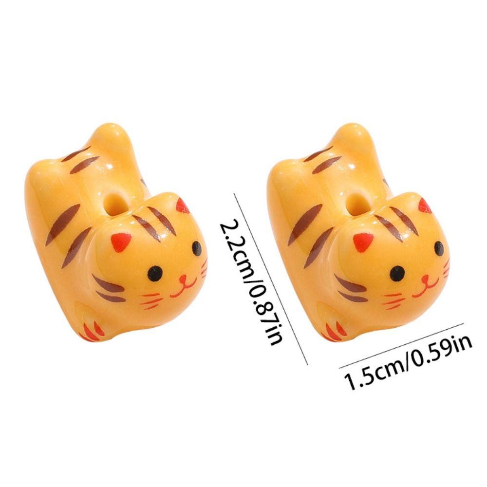 Кот Рыжий Кот Бусины Котенок Сделай Сам Ювелирный Аксессуар Милые Керамические Трехцветные Кошачьи Бусины Сделай Сам Ювелирные Изделия