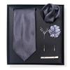 Галстук мужской Trend Net Color Striped Cashew Nut Tie 6-Piece Gift Box Square Scarf Clip Gallage Set