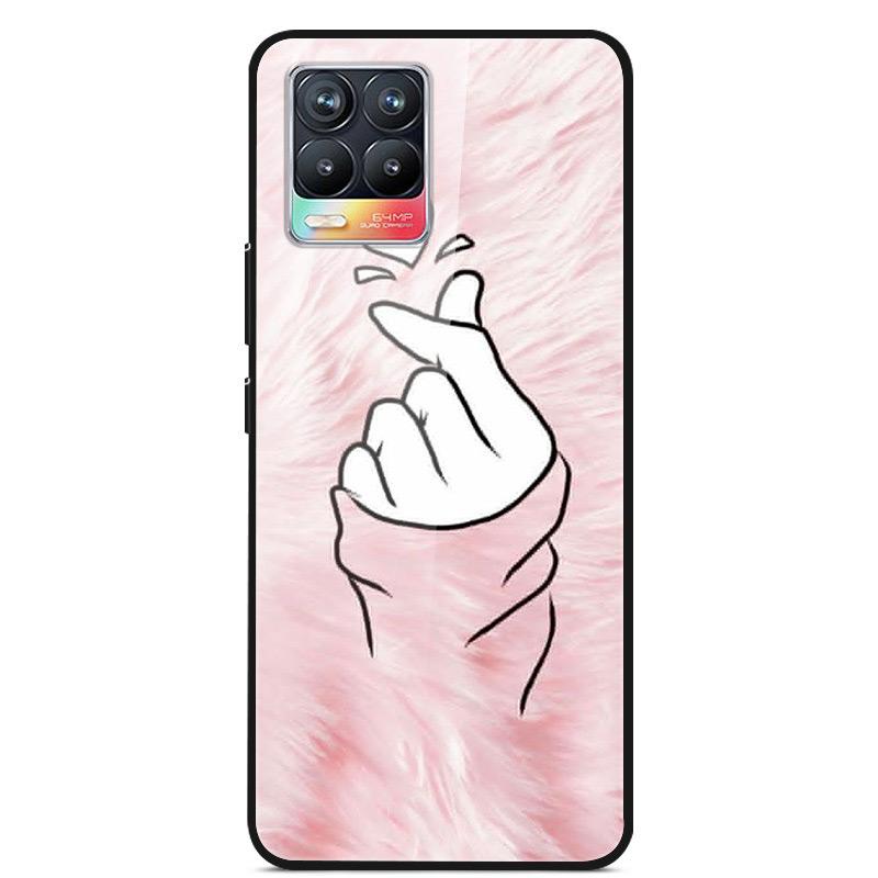Glass Back Cover For Realme 8 Pro Case Tempered Glass Case For Realme 8 Pro 8i Realme 8 5G Phone Case Cover Realme8 5G Pro Funda