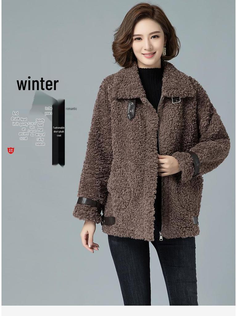 Стильная женская дубленка 2024 года - Универсальная куртка из овчины для осени и зимы