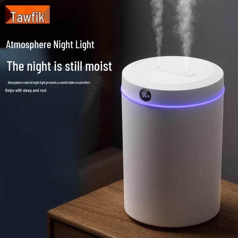 5 л увлажнитель с двойным распылением с USB, бесшумная работа, ночник и цифровой дисплей для дома, спальни и офиса