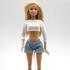 Sex White Long Sleeve Shirts Short Tops For Barbie Doll Clothes Fashion Outfits Dolls Accessories For Barbie Dollhouse Kids Toy