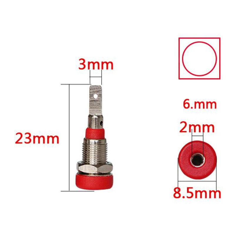 5 шт. гнездо для крепления на панель шасси, гнездо 2 мм, штекер типа «банан», разъем для незащищенной латуни, никелированная