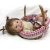Куклы Bebe Reborn, 55 см, милая Джулиана, улыбка, лицо, Finshed, куклы-реборн, реалистичная кукла ручной работы для новорожденных с каштановыми волосами с корнями